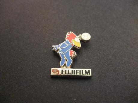 WK voetbal Frankrijk 1998 mascotte met bal sponsor Fujifilm